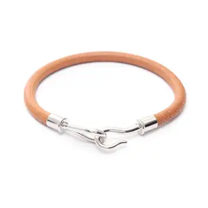 Pre-owned HERMÈS Calfskin Small Leather Goods Hermes Jumbo Leather Bracelet