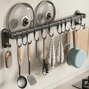 Multi-Functional Kitchen Storage Rack, Durable Wall-Mounted Organizer for Utensils and Spices, Space-Saving Modern Design for Kitchen Organization, Wall Mounted Hook