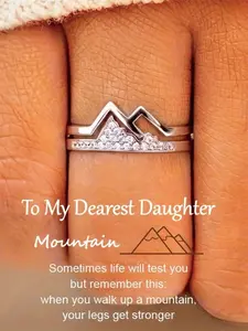 1 PC Pretty Cubic Zirconia Ring For Women For Valentine's Day Gift Wedding Anniversary Party Jewelry Stacking Rings