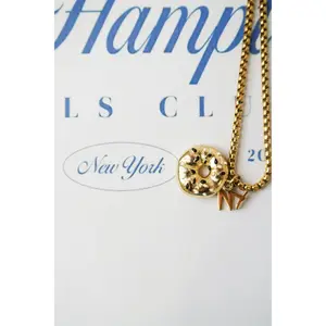 Goldberg's Famous 316L Stainless Steel Bagel Necklace - NYC Style Waterproof Hypoallergenic Adjustable Chain up to 20 IN Gold Handmade Jewelry Handmade Fashion Accessory