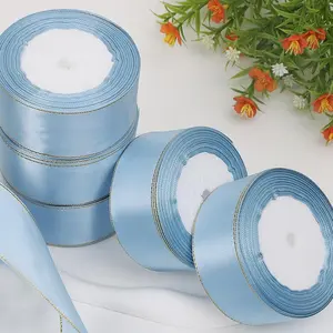 Glitter Trim Ribbon (5 Rolls), Decorative Ribbon for Wedding Party, Versatile Use, DIY Gift Wrapping Supplies for Home & Office