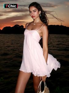 Women Summer Sleeveless Party Club Soild Color Mini Dress