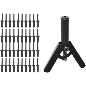 41 PC Plastic Rivet Gun Set Riveter Hand Tool with 40Pcs Poly Rivets Suitable for Automotive Applications