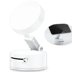 Vacuum Suction Magnetic Phone Holder, Foldable Adjustable Phone Mount with Powerful Magnetic Attraction, Reusable Washable Suction Cup, Compatible with All Smartphones for Desk and Bathroom Use