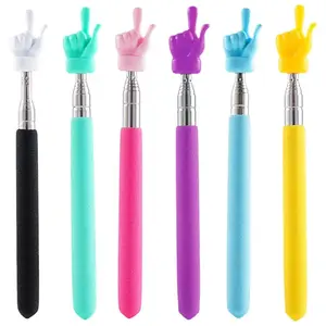 Retractable Teacher Pointer Finger Design StainlessSteel Telescopic School Teaching Pointer Stick Teacher Supplies for Classroom
