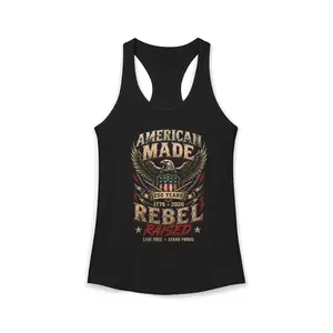 American Made Rebel Raised 250 Years Graphic Tank-Top