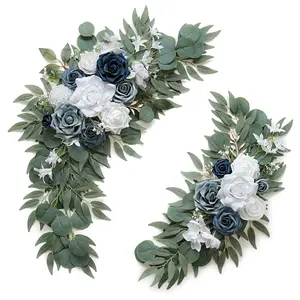 Artificial Flower Arch Kit, Faux Flower Garland, Realistic Faux Flowers, Decorative Flowers, Fake Flower for Wedding Ceremony Background & Party Table Decoration, Fruit