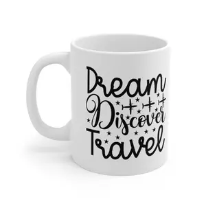 Dream Discover Travel 11oz Ceramic Travel Mug