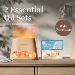 SALKING Premium Scented Diffuser Oils Set - 6 Bottles x 0.34 oz, Euro Dropper, Tamper Evident Caps, 10ml Amber Bottles, GC MS Tested, Long Lasting Soothing Fragrance for Home Ambiance Perfume Aroma - Raw