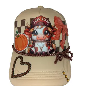 R&R Arts and Crafts Custom Hat with DTF Design - Unisex Baseball Cap with Fall Vibes Theme, Trucker Hat Style, Unique Design for Expressing Faith and Fashion Sense