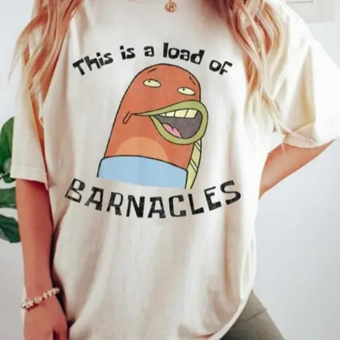 Women's Cartoon Print Round Neck Tee, Casual Comfy Tee, Casual T Shirts, Fashion Casual Basic Tees Streetwear Loose Baggy Oversized Crew Neck T-shirt for Daily Holiday Vacation Outdoor Wear, Ladies Clothes for Summer, Top