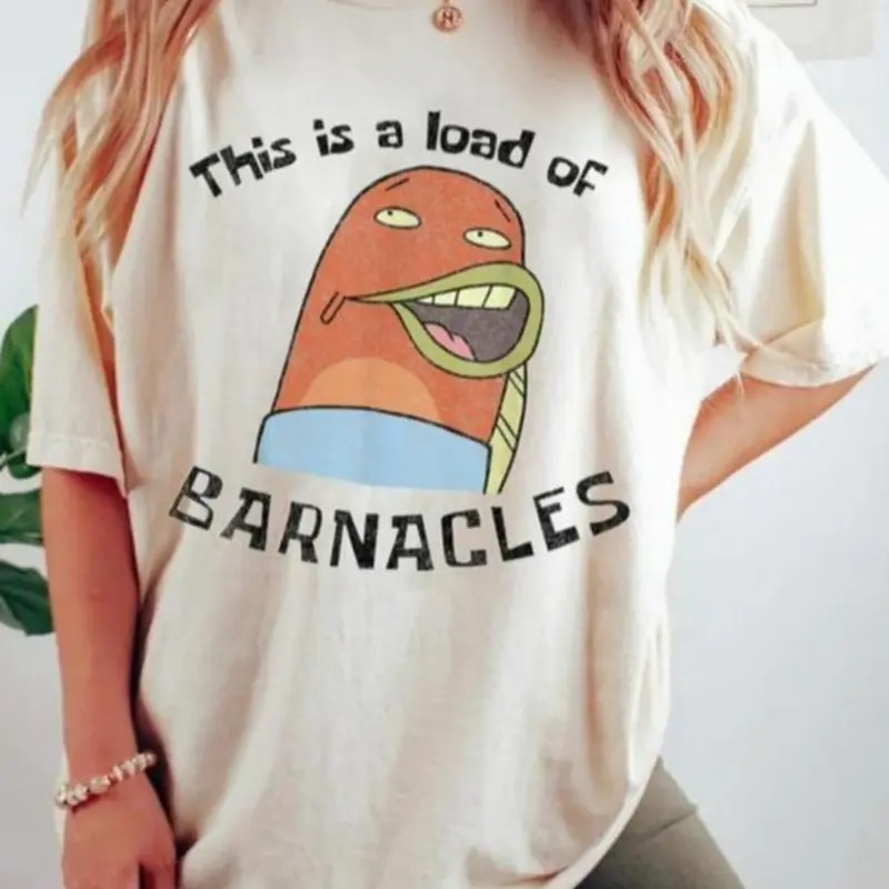 Women's Cartoon Print Round Neck Tee, Casual Comfy Tee, Casual T Shirts, Fashion Casual Basic Tees Streetwear Loose Baggy Oversized Crew Neck T-shirt for Daily Holiday Vacation Outdoor Wear, Ladies Clothes for Summer, Top