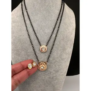 Double layer Black Beads Mangalsutra Necklace