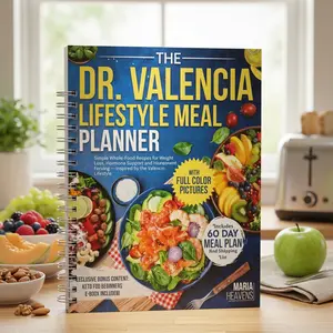 The Dr. Valencia 1500 Calorie Diet Plan | Spanish Inspired Meal Planner with 60 Day Food Guide, Simple Recipes, Shopping Lists, Portion Tips, Meal Prep Support, Bonus EBook & Everyday Kitchen Routine Ideas