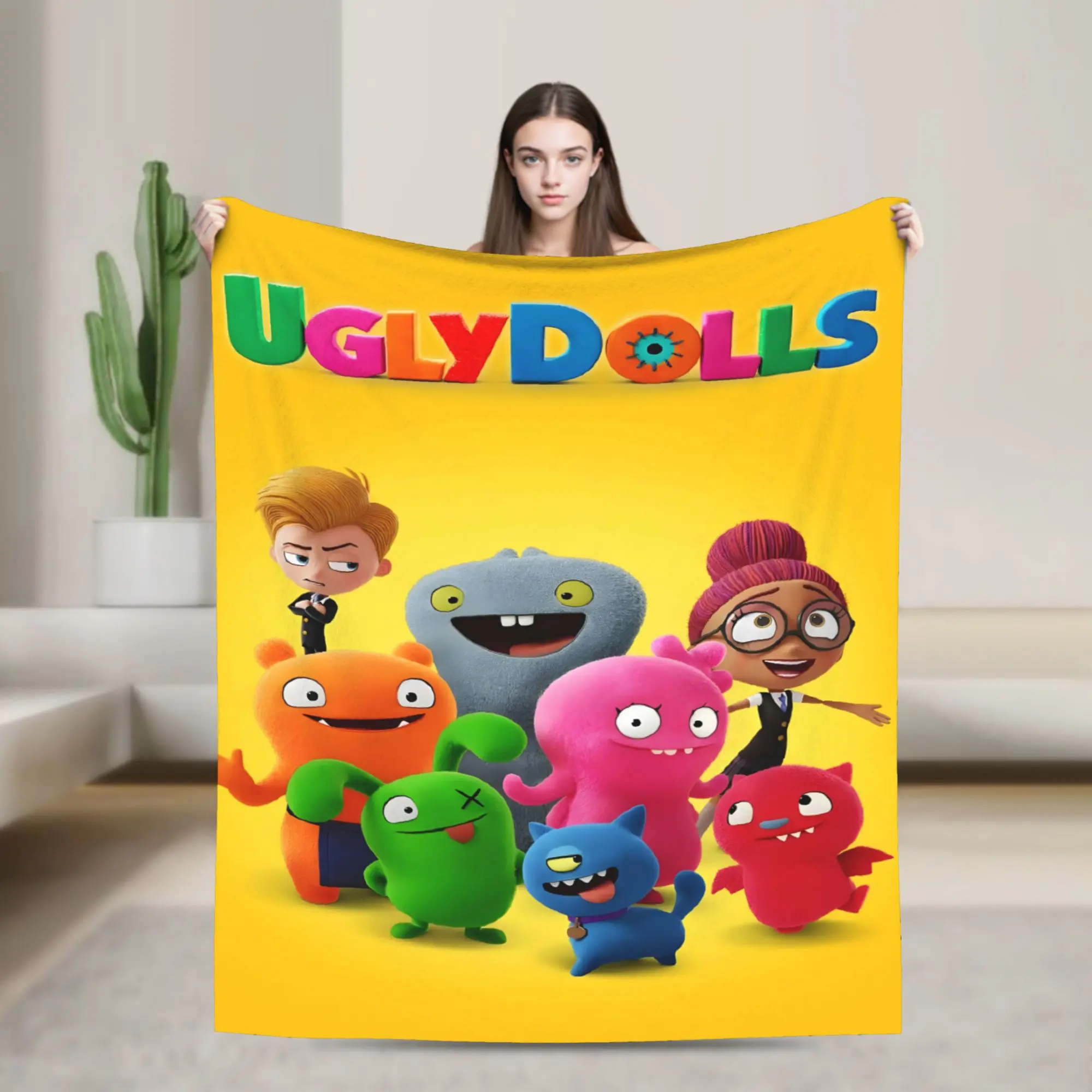 An UglyDolls Poster Duvet, with a Creatively Inspired Design, is an Ultra-soft Flannel Duvet that Provides Warmth and Comfort.It is perfect as a living room throw blanket, office blanket, sofa decoration, all-season travel duvet, multi-purpose gift blanke