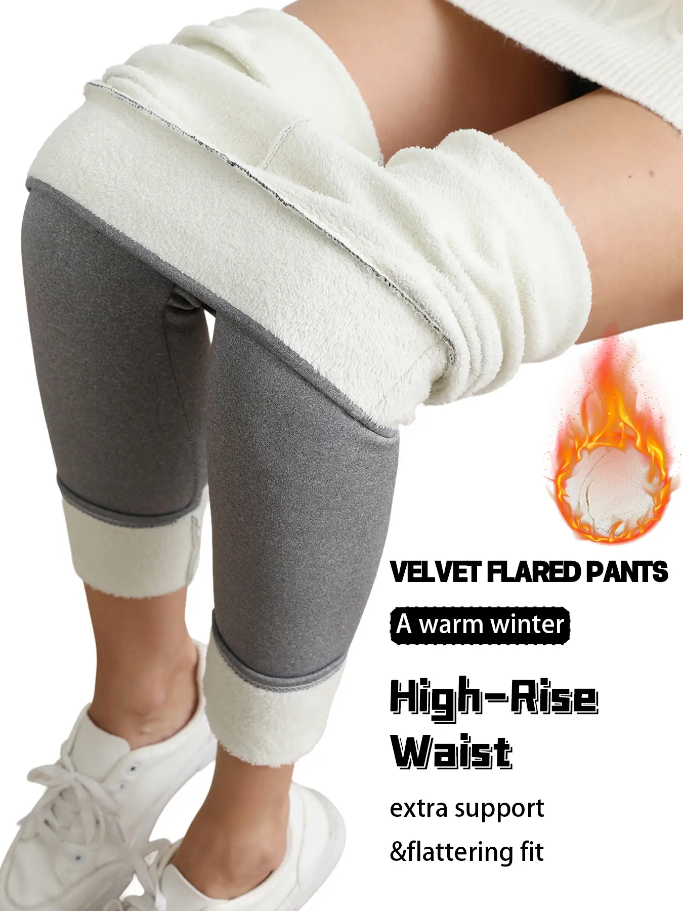 Women's High Waist Fitted Plain Leggings, Thickened Casual Outerwear Pants, Comfortable Daily Wear Bottoms, Fashion Essential