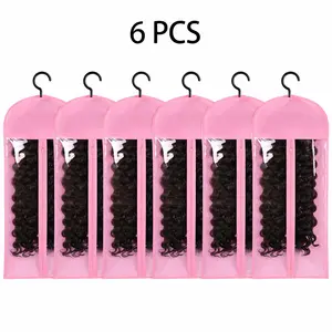 2/6PCS Hair Extension Holder 2026 New wig storage wig hanger Wig Bagfor Multiple Organizer for Multiple  Extensions Wigs & Accessories