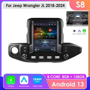 2DIN Car Android 14 for Jeep Wrangler JL /Gladiator 2018-2023 Player Auto Radio Multimedia GPS QLED Bluetooth Navi Wifi