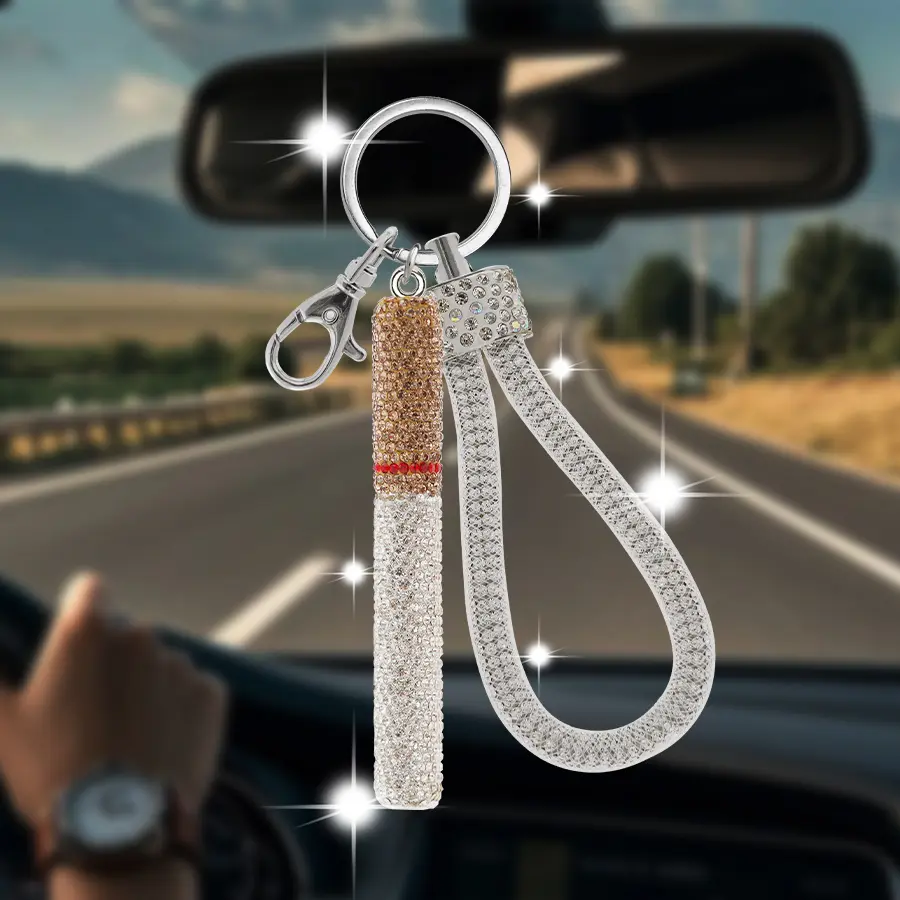 Sparkly Rhinestone Keychain for Women Cute Bling Car Gift