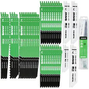 44-Piece Reciprocating Saw Blade Set - 36 Wood & 8 Metal Cutting Saw Blades, Pruner Saw Blades with Organizer Case - Fits Most Brands High Quality Steel Hand Tools Hardware Heavy Duty Hardware Heavy Duty Furniture Home Home Jig Saw Portable