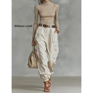 New Women's Casual Fashion Jogger Pants, Versatile All-Season Wear, Comfortable and Stylish Long Trousers, Perfect for Daily Use