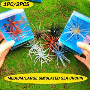 Realistic Sea Urchin Soft Bait, Large Size Single Pack, Medium Size Twin Pack, Durable Tpe Material, Fishing Lure Fake Bait