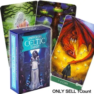 Universal Celtic Tarot Deck, 78 Borderless Cards for Fortune Telling & Divination, Surreal Artistic Style, Includes Guidebook, Perfect Gift