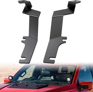 Nilight Ditch Light Brackets Hood Hinges Mount Bracket Kit for Auxiliary Offroad LED Pods Work Lighting Compatible with Ford F-150 Raptor 2015 2016 2017 2018