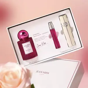 JEAN MISS Crimson Rose Perfume Gift Set | 50ml+12ml | Oriental Floral Scent  Rose + Citrus + Woody  | Long-lasting fragrance |  dates and business trips | creating a charming vibe effortlessly | perfume for women | Warm Sweet Gourmand Parfum