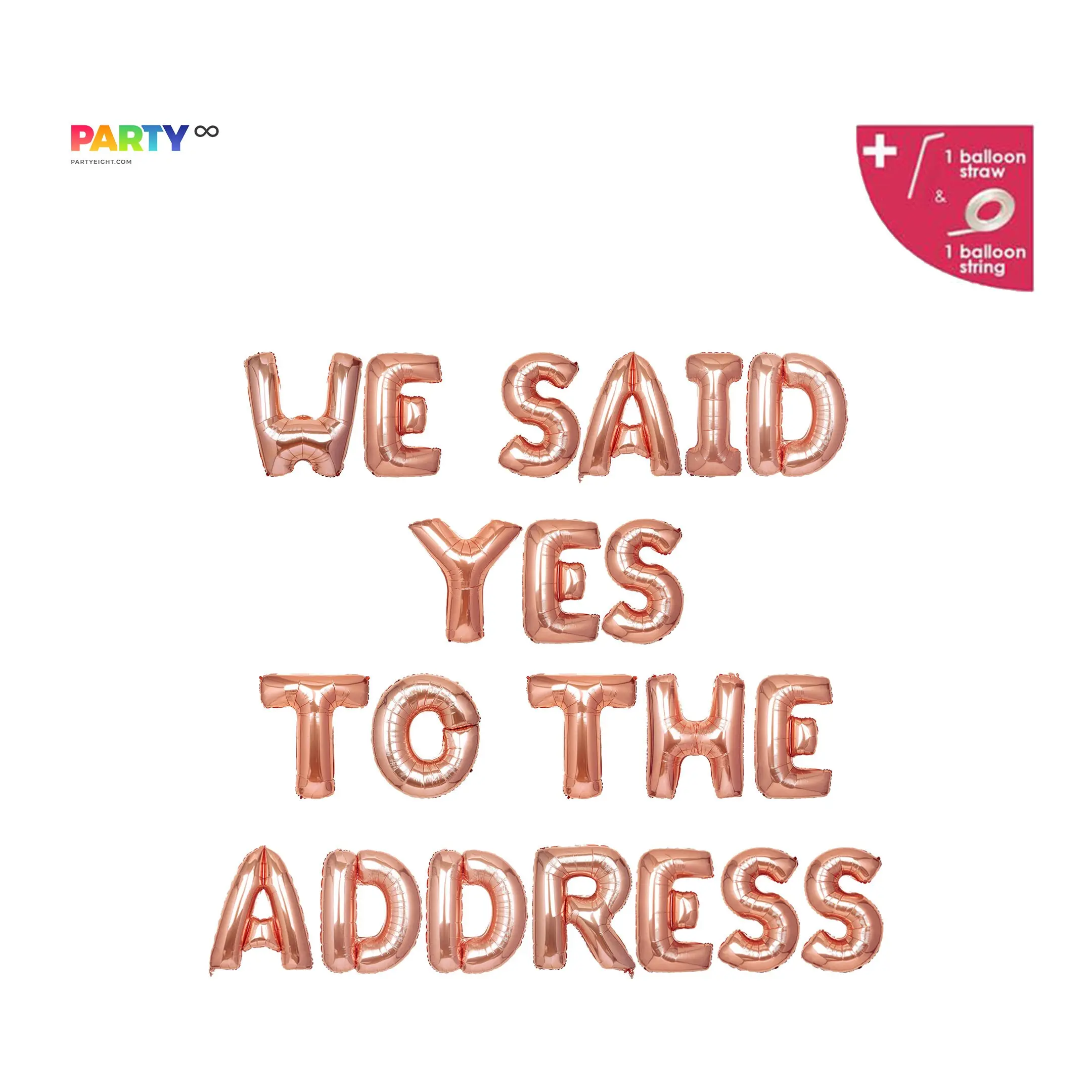 We said Yes To The Address Banner | New Home Party Decoration Balloon Banner | Home Sweet Home Banner/Housewarming Party Banner