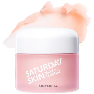 [Saturday Skin Korea Official] Melt Cleanse Makeup Remover Balm Daily Cleansing Facial Balm to Oil Double Face Wash Vegan Remove Waterproof Makeup and Mascara Winter Glow-Up  Hydrating Christmas Gift