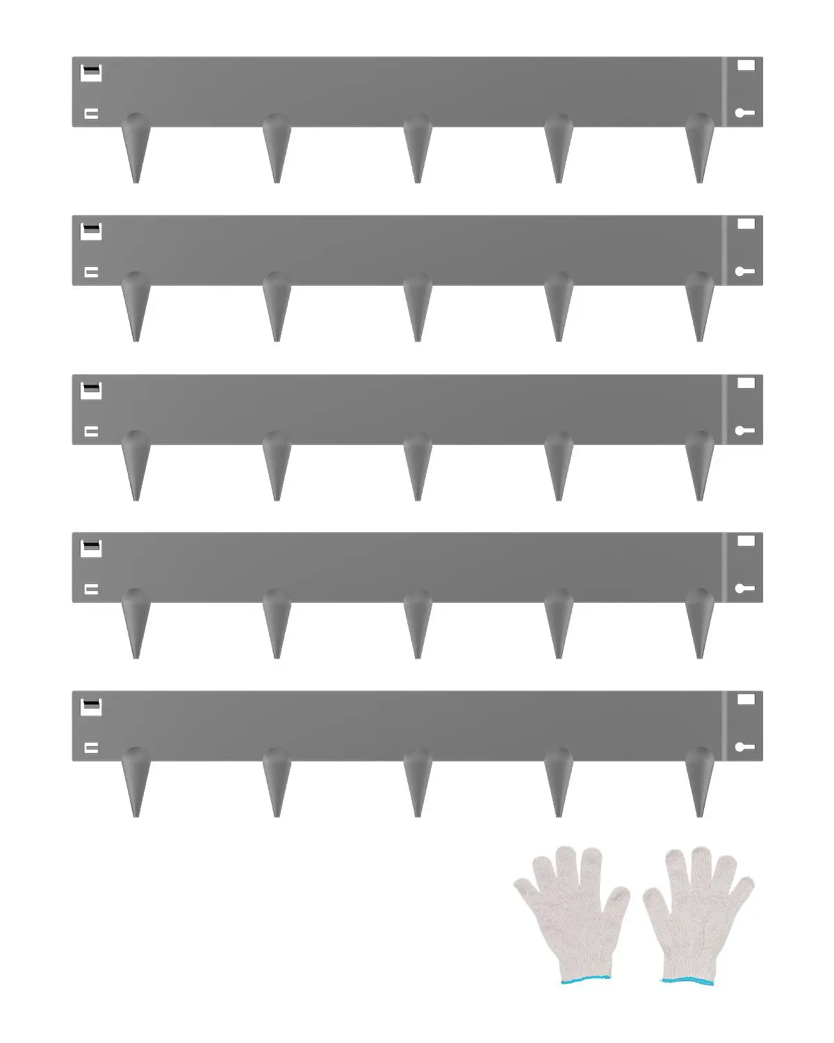VEVOR Steel Landscape Edging, 5 Packs 39x4 in Outdoor Rust-Resistant Bendable Metal Edging, Heavy-Duty Easy-to-Install Garden Border Divider for Flower Beds, Yard Paths, Dark Gray #SohoChic