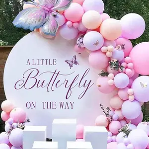 Butterfly Decal, Baby Shower Party Decoration, Arch Decor, Vinyl Stickers for Butterfly Backdrop, Pink, Wall, Vintage Style, Peel and Stick