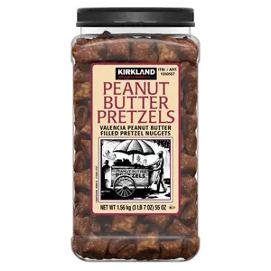 Kirkland Signature Peanut Butter Pretzels 55oz Valencia Peanut Butter Filled Pretzel Nuggets Snack