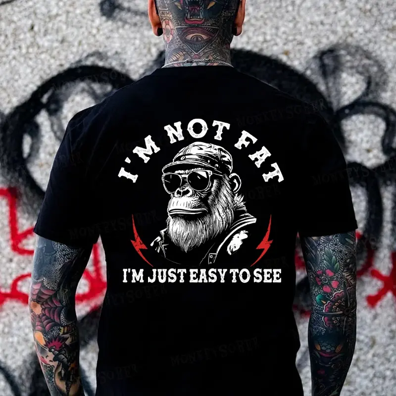 Monkeysober Pure Cotton Men's Suitable For All Seasons I'm Not Fat