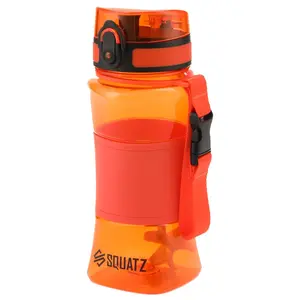 17 Oz Water Bottle with Fruit Infuser & Shaker Ball - Orange | Reusable Leakproof Tritan Sport Bottle with Wide Mouth, Hygenic Nozzle & Carry Strap – Portable Bottle for Gym, Sports & Outdoor Use