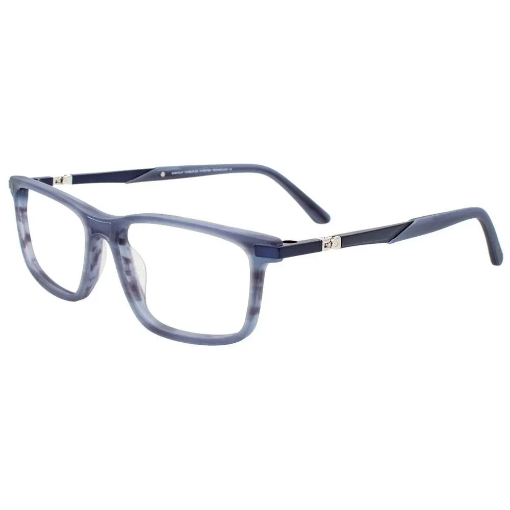 EASYCLIP EC648 Eyeglasses 050 Matt Marble Blue Blue 54mm