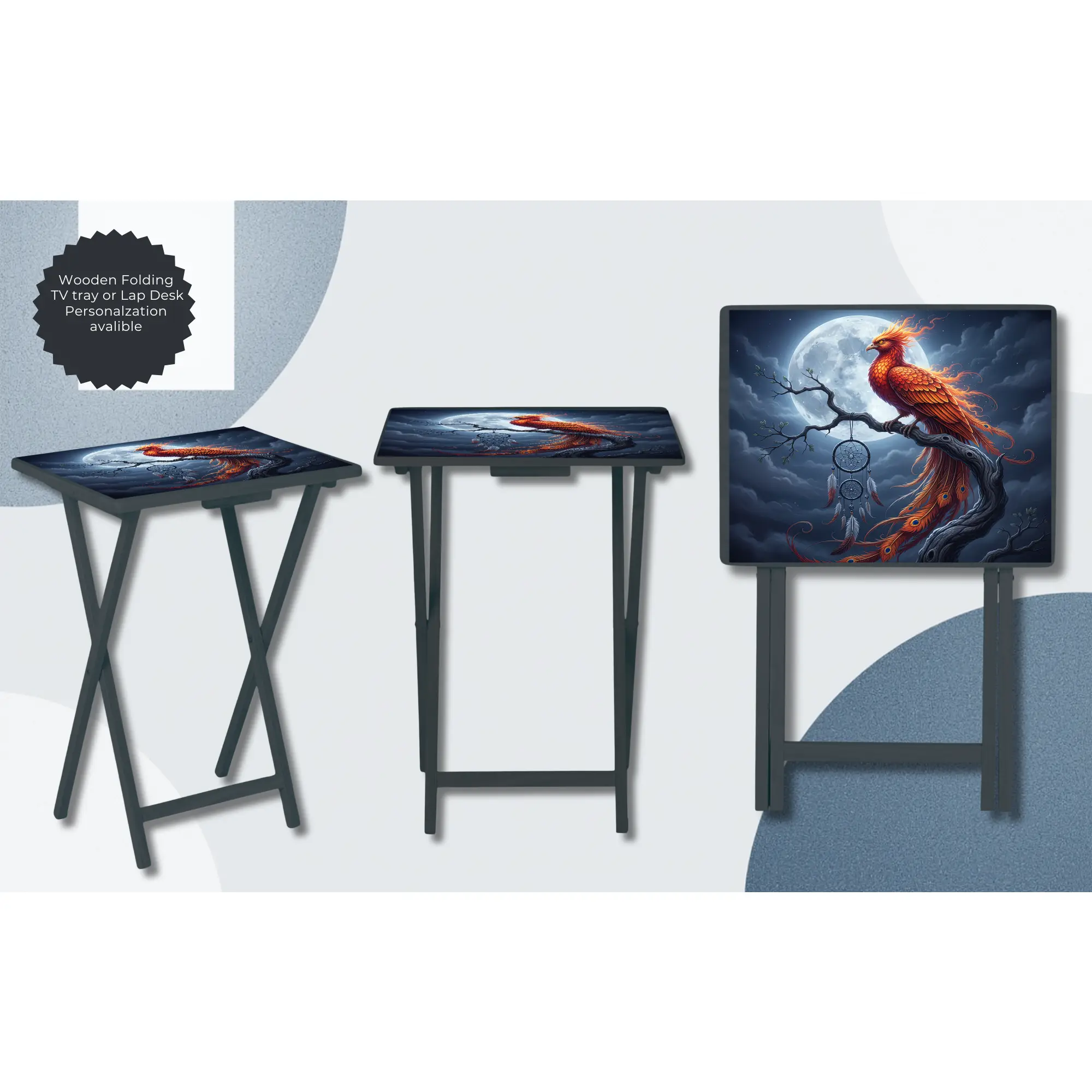 Handmade TV Tray. Phoenix Folding TV Tray Table