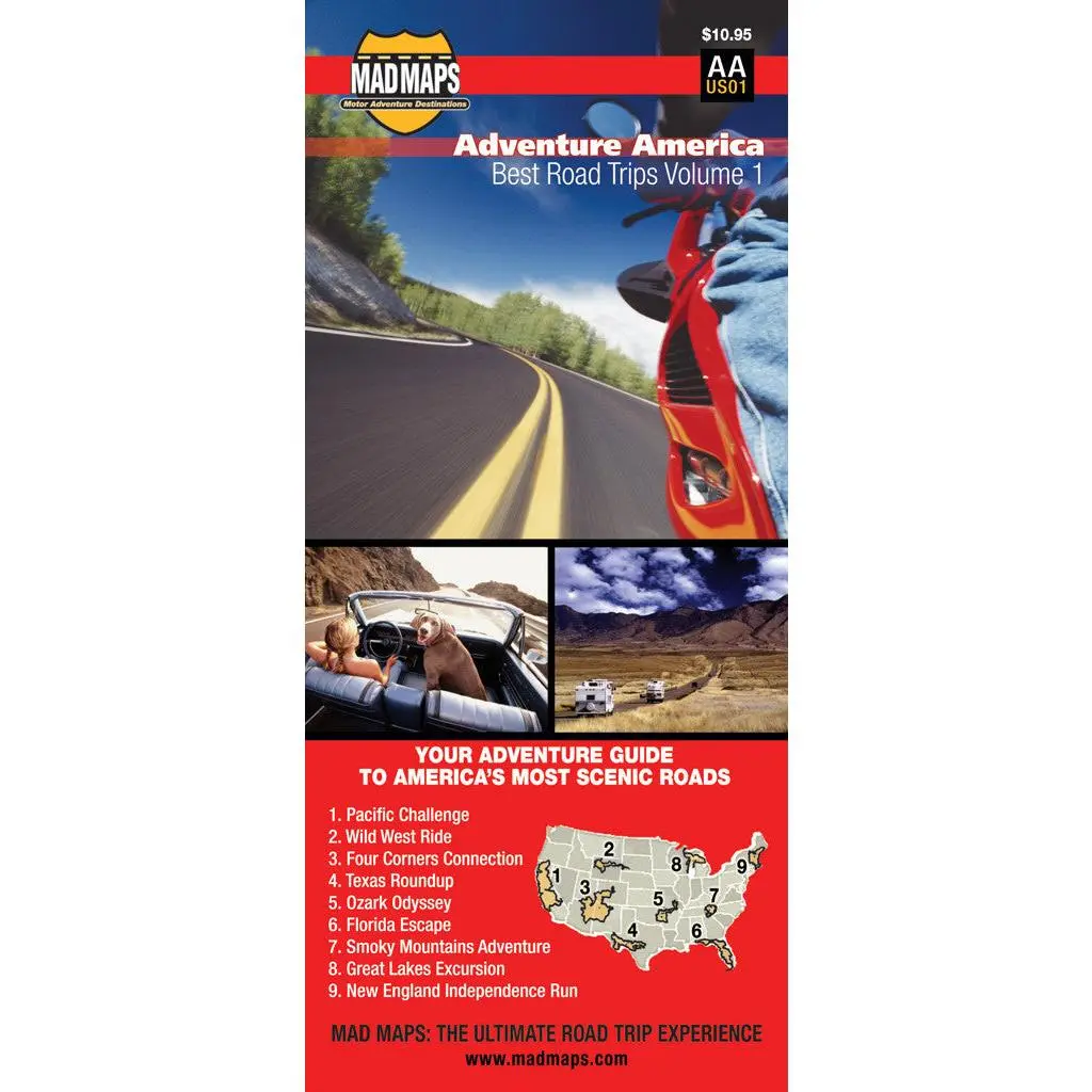 Adventure America Map: 9 Best Scenic US Road Trips
