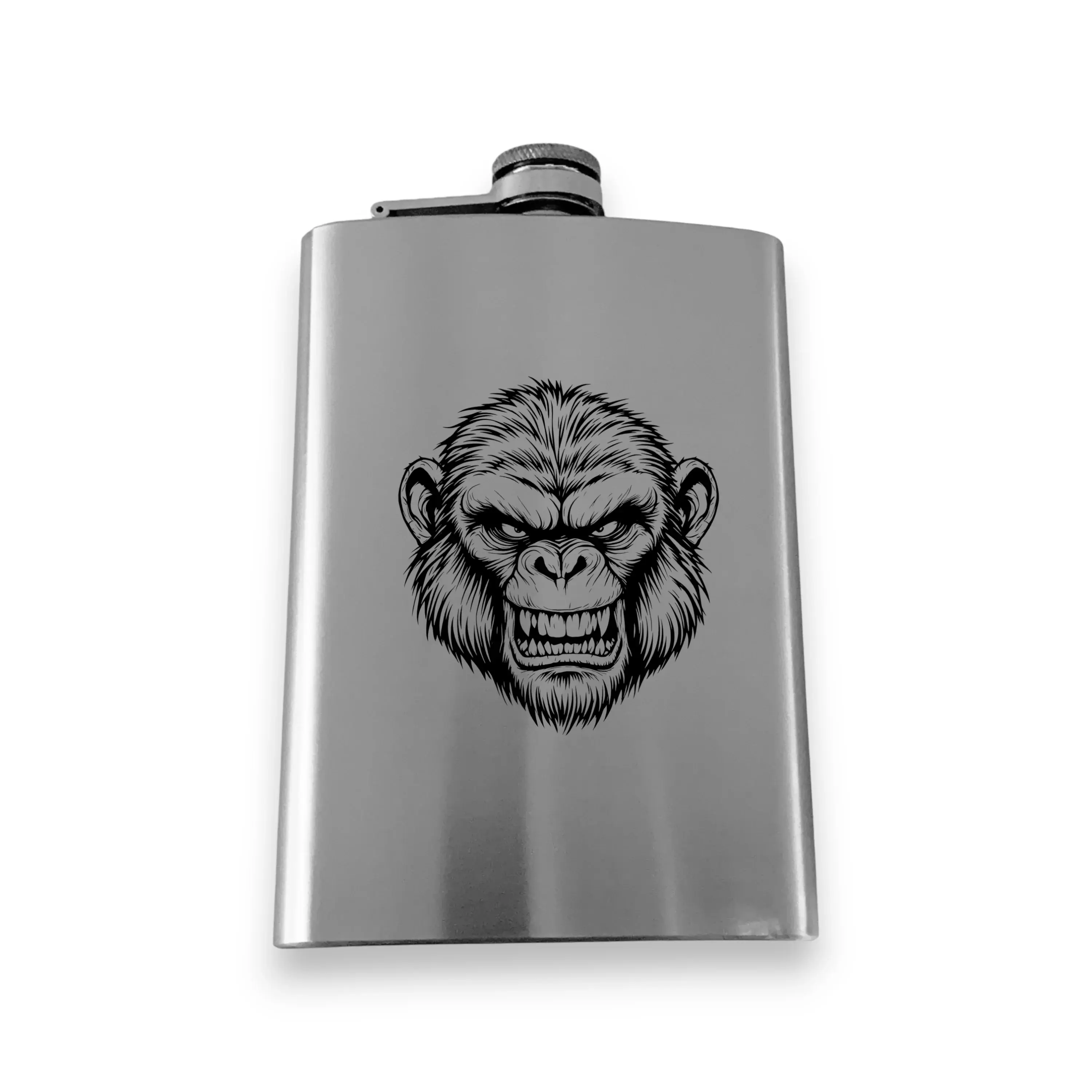 8oz Flask - Andy the Ape - Stainless Steel