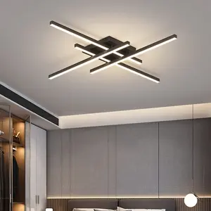 Modern Flush Mount Ceiling Light, LED Lighting Fixture for Bedroom Kitchen Living Room, Stylish Home Decor, Decorative Lighting, 24 Inch Modern Design