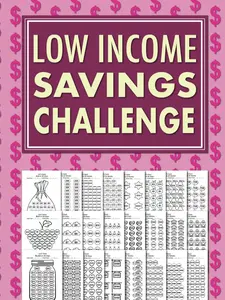 Low Income Savings Challenge Book: Simple Money Savings Challenges Tracker for Women, Easy Way to Save Money $100, $500, $1000, $5000, $10000 Planner Notebook