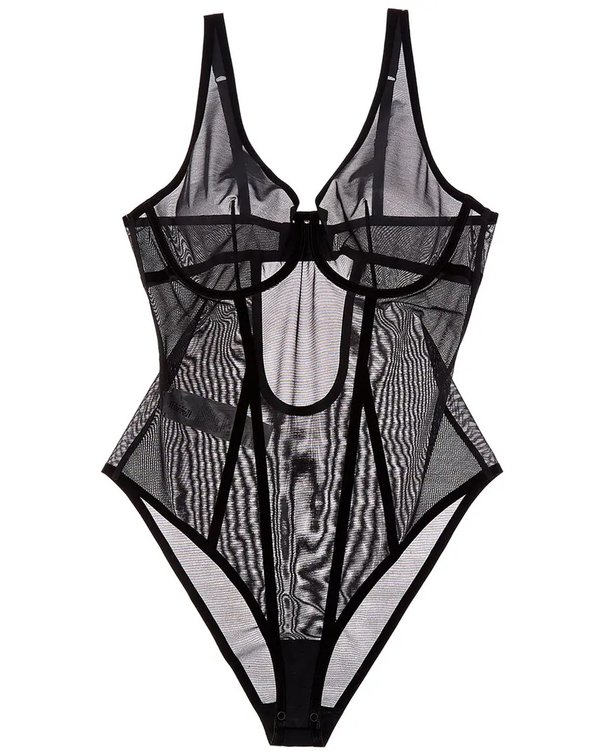 Wolford Bonded To Tulle Underwire Shaping Bodysuit