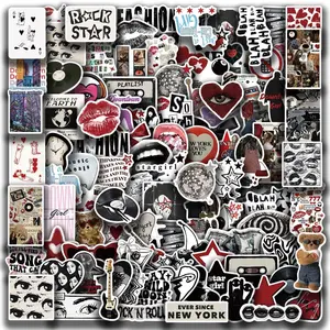 Y2K Stickers, 100PCS Aesthetic Downtown Girls Stickers Pack Grunge Stickers Retro Stickers Cool Stickers for Adults Boys Girls Teen Waterproof Vinyl Stickers for Kindle Water Bottle Laptop Phone