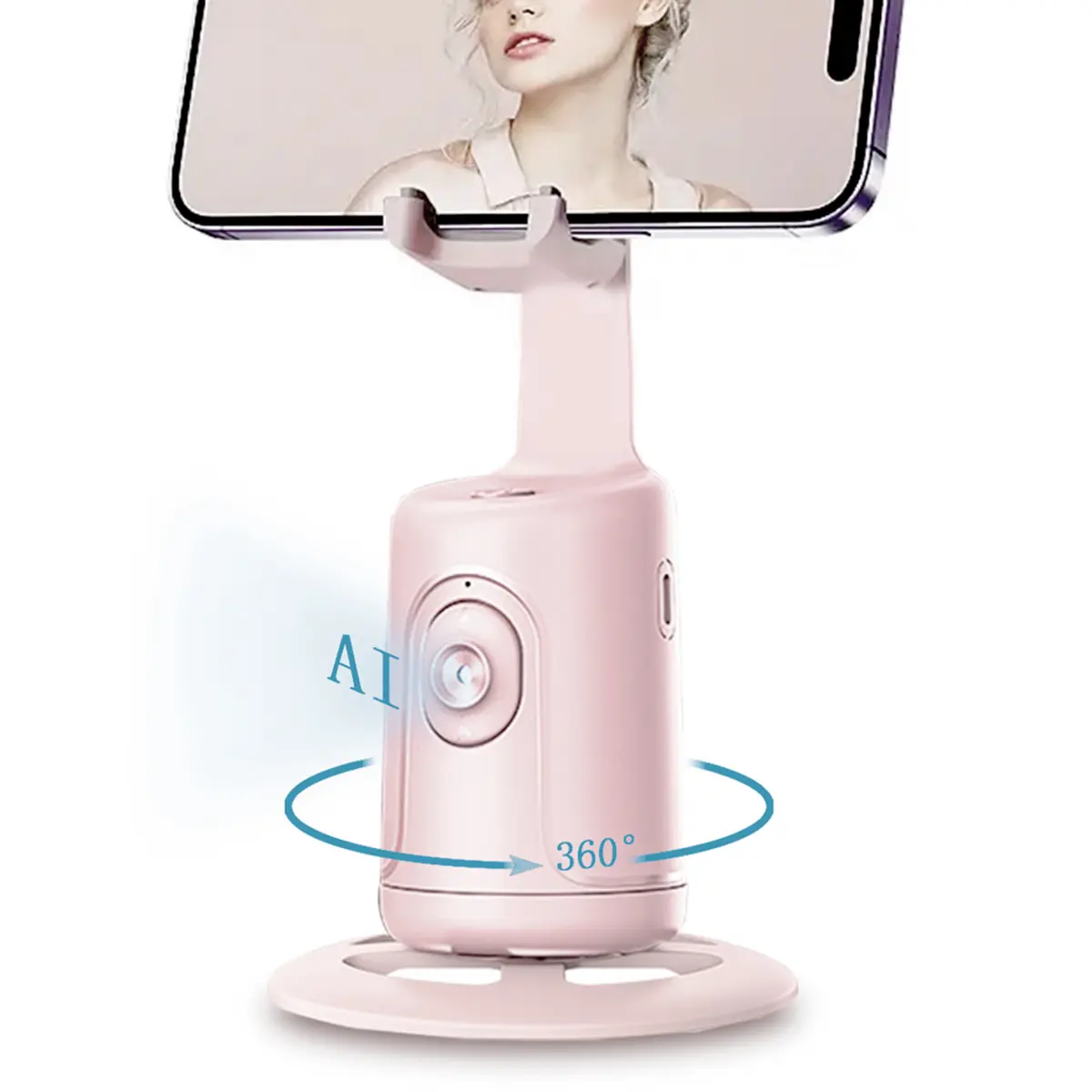 Automatic Tracking 360 Degree Gimbal Stabilizer & Solid Color Intelligent Handheld Stabilizer Kit - Adjustable Desktop Phone Stand for Live Streaming, Selfie, and Office Environment