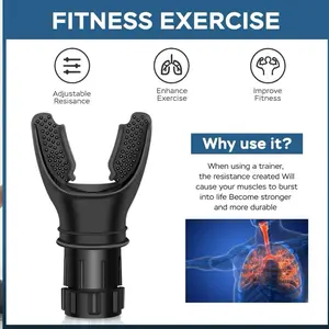 Portable Adjustable Mouth and Muscle Trainer for Daily Fitness Training Outdoor Exercise White Black Easy to Clean Enhance Exercise Improve Fitness Resistance