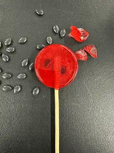 Watermelon Lollipop - Gourmet All Natural Color Lollipop with Candy Seeds - Refreshing Summer Flavor Treat