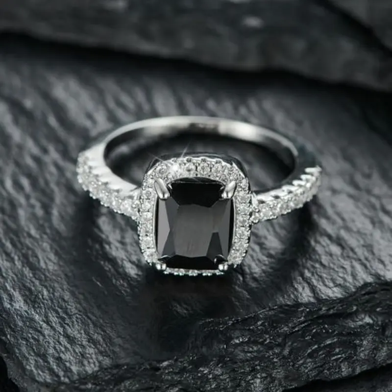 Elegant Rhinestone Decorated Ring, Luxury Artificial Gemstone Decor Ring, Gorgeous Fashion Accessories for Women & Men, Elegant Fashion Rings, Artificial Zircon Ring, Jewelry Ring, Beautiful Rings