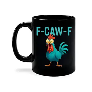 [Sale Up To 50%] V3 Funny Chicken F-CAW-F Mug, Rooster Humor Meme Cup ,Silly Farm, Birthday Gift for Men Women
