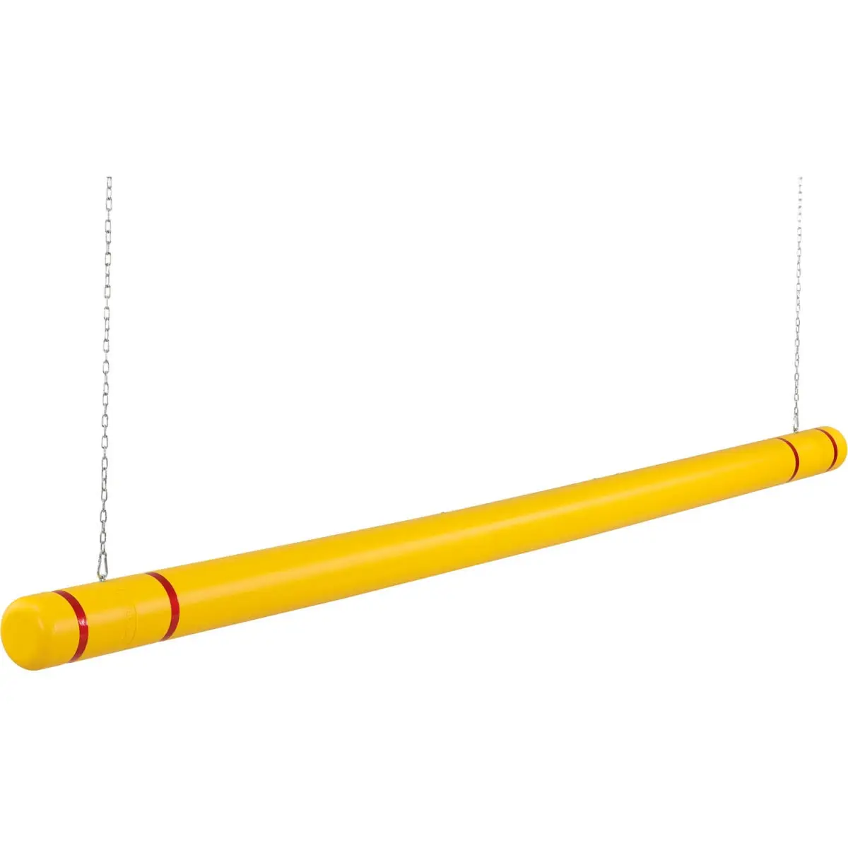 Global Industrial 708405YR Customizable HDPE Plastic Clearance Bar, 104-120 in Length Range, Yellow with Red Tape, 11.3 lbs, 5.5" H x 11" W x 52.5" L, for Boating Parking & Warehouses, Premium Quality, Reliable Height Clearance Solution, 104 To 120 In., H